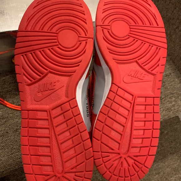 Nike dunk low off-white red university - Picture 8 of 8